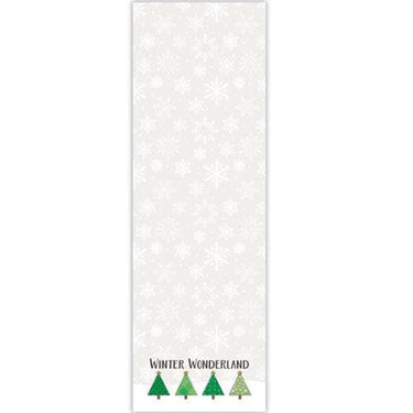 Winter Wonderland Trees Long Notepad - The Fox Decor